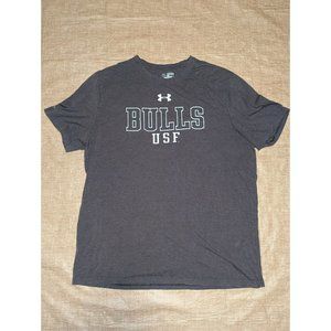 Under Armour Short Sleeve Gray T-Shirt Size XXL USF BULLS